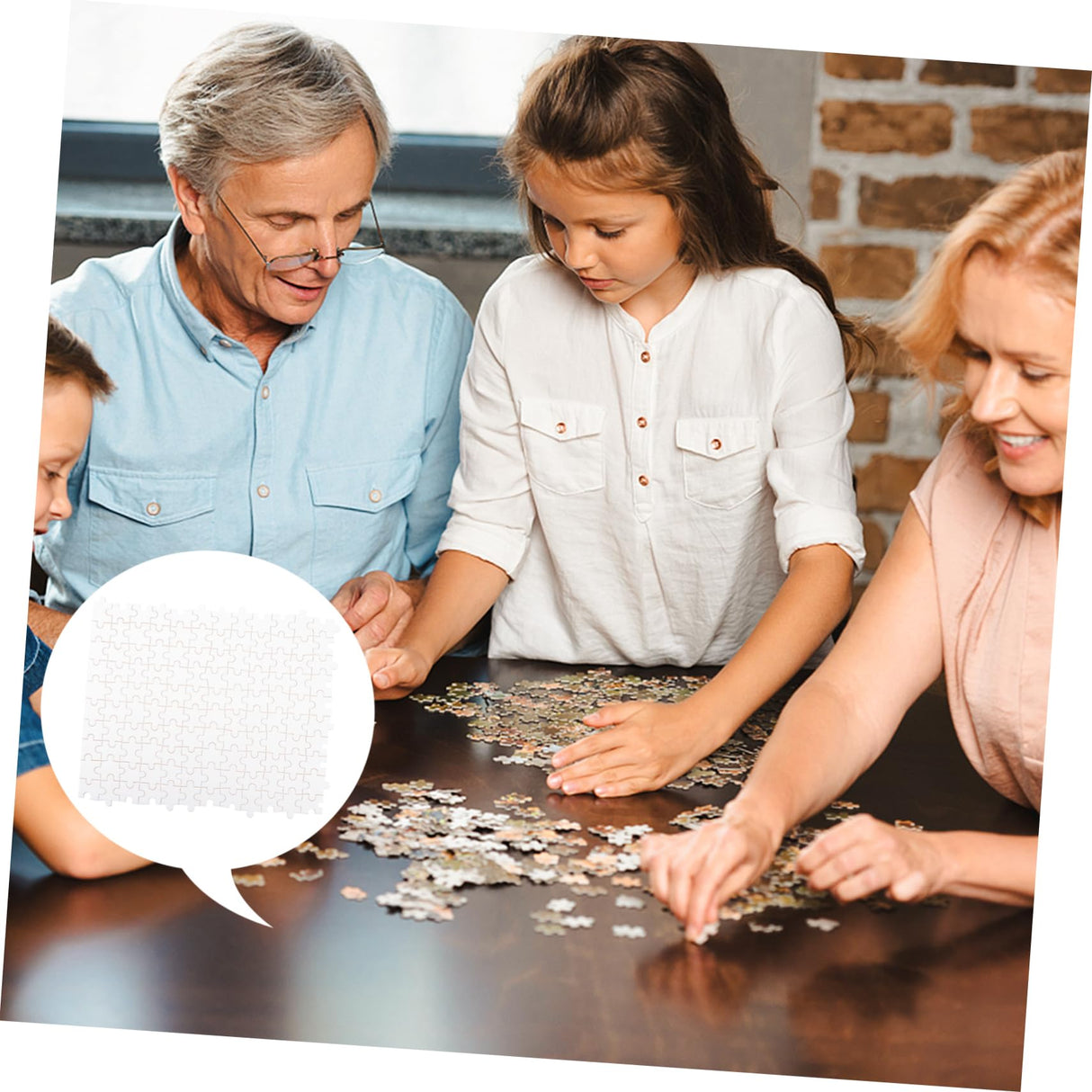 1000Pcs Wooden Blank Puzzle Sublimation Blanks Transfer Wood Puzzle Transfer Craft Puzzle Sublimation Blank Puzzle Freeform Blank Puzzle DIY Jigsaw Puzzles White Ordinary Customize Lurrose