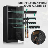 BONANO 10-12 Gun Safe for Rifles and Pistols, Gun Cabinets for Rifles and Shotguns, Quick Home Access Gun Safe, Dual Alarm & Mute Mode and Keypad Lock, Gun Safes with Removable Shelf and Rifle Rack BONANO