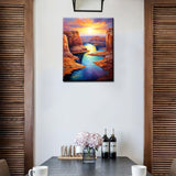 Tucocoo Glen Canyon Paint by Numbers Kits 16x20 inch Canvas DIY Oil Painting for Adults with Brushes and Acrylic Pigment, Lake Powell and Reflection Landscape Pictures for Home Decor (Without Frame) Tucocoo