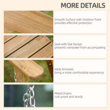 Outsunny 2 Person Porch Swing, Patio Swing, Outdoor Swing Bench with Pine Wood Frame and Hanging Chains for Garden and Yard, 550 lbs Weight Capacity, X Shaped Design, Natural Outsunny