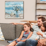 4 Pack Beach Diamond Art Kits for Adults Beginners,Full Round Drill DIY Diamond Painting Kits,Paint by Diamonds Dot Gem Art Crystal Easy,Home Wall Decor 12X12Inch Tiwabb