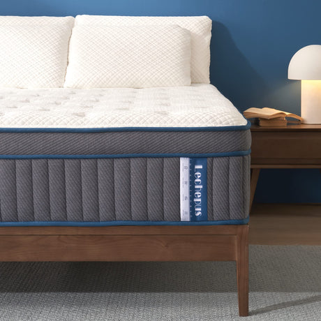 California King Mattress, Lechepus 14 Inch Cooling-Gel Memory Foam and Individually Pocket Innerspring Hybrid Mattress, Plush Calking Mattress in Box, CertiPUR-US,Support & Pressure Relief,72"*84" Lechepussleep