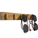 Spaceneat Sunglass Holder for Wall - Keep Your Eyewear Safe & Secure - Eyeglass Organizer for Multiple Glasses Display, Hanging Sunglasses Storage Stand, Reading Glasses Holder Rack - Walnut, 5 Slot Spaceneat