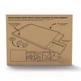 Buffalo Games - Wood Puzzle Table - 1000 Piece Size - Jigsaw Puzzle Accessory - Storage Drawers with Dividers for Pieces - Preassembled in Box Just Add Handles Buffalo Games