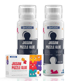 2 Pack 140ml Jigsaw Puzzle Glue with New Sponge Head, Suitable for 1000/3000/5000 Pieces of Paper and Wood Puzzle Glue Clear Water-Soluble Quick Dry Jigsaw Puzzle Glue, 280ml GH1200