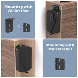 Z ZLJUAN Mounted Gun Safe for Pistols,Quick-Access Handgun Safe for Nightstand Bedside Desk Bed Gun Safes,Pistol Safe with Biometric Fingerprint, Keypad Lock,Key Z ZLJUAN