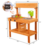 Aoparts Mud Kitchen, Play Kitchen, Kitchen Accessories and Garden Sink, Kids Outdoor Kitchen Playset with Faucet, Mud Kitchen for Kids Outdoor Aoparts