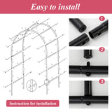 Thickened Tube Garden Arch Trellis - 4.6ft Wide x 7.9ft High or 7.6ft Wide x 6.4ft High - Garden Trellis for Climbing Plants, Stable Garden Arbor, Wedding Arch Decorations, Birthday Party Decoration Ttootle