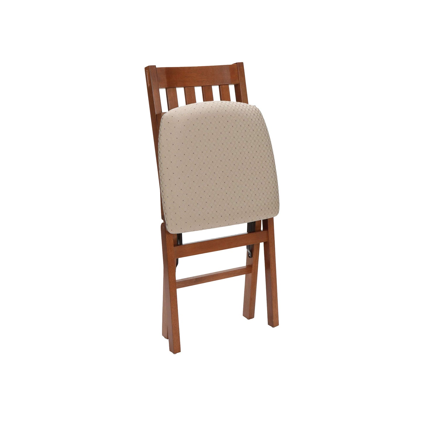 Meco STAKMORE Arts and Craft Folding Chair Cherry Finish, Set of 2, 21.5D x 17W x 35.5H Inch - WoodArtSupply