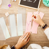 Wpxmer 100 PCS Clear Bookmark Sleeves, Blank Bookmark Holder Sleeves for School and Office Use, 6.7 x 2.3 inches Wpxmer