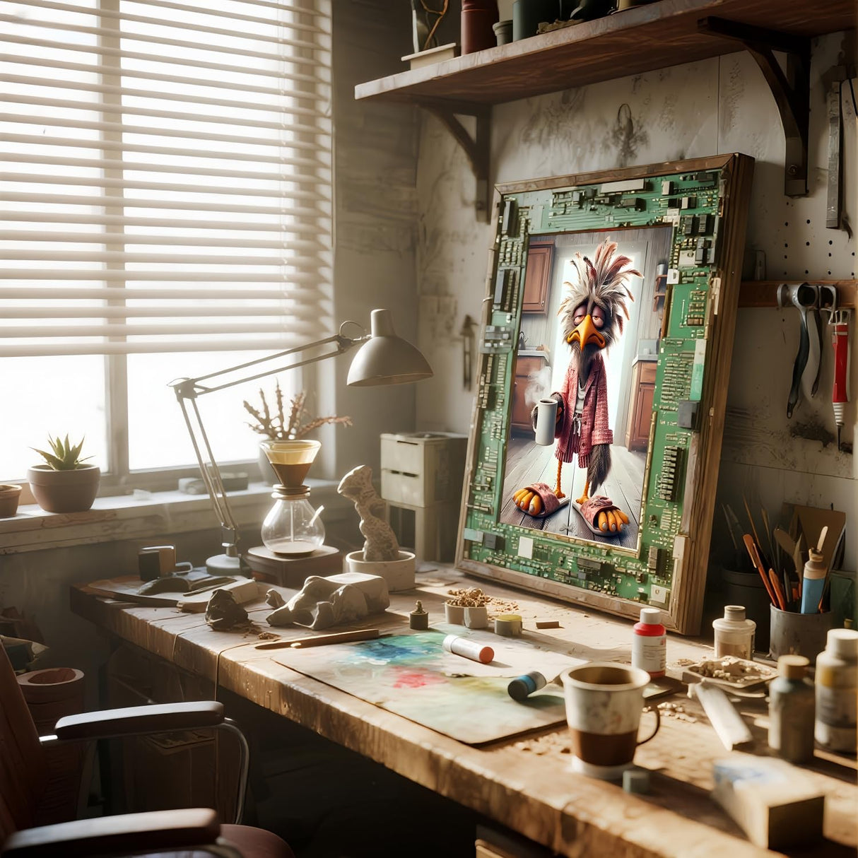 5D Diamond Art Kits for Adults Beginners,Tired Bird DIY Full Round Drill Diamond Painting Kits,Animal Coffee Paint by Diamonds Dots Gem Art Easy,Home Wall Decor11.8x15.7 Inch Acelii