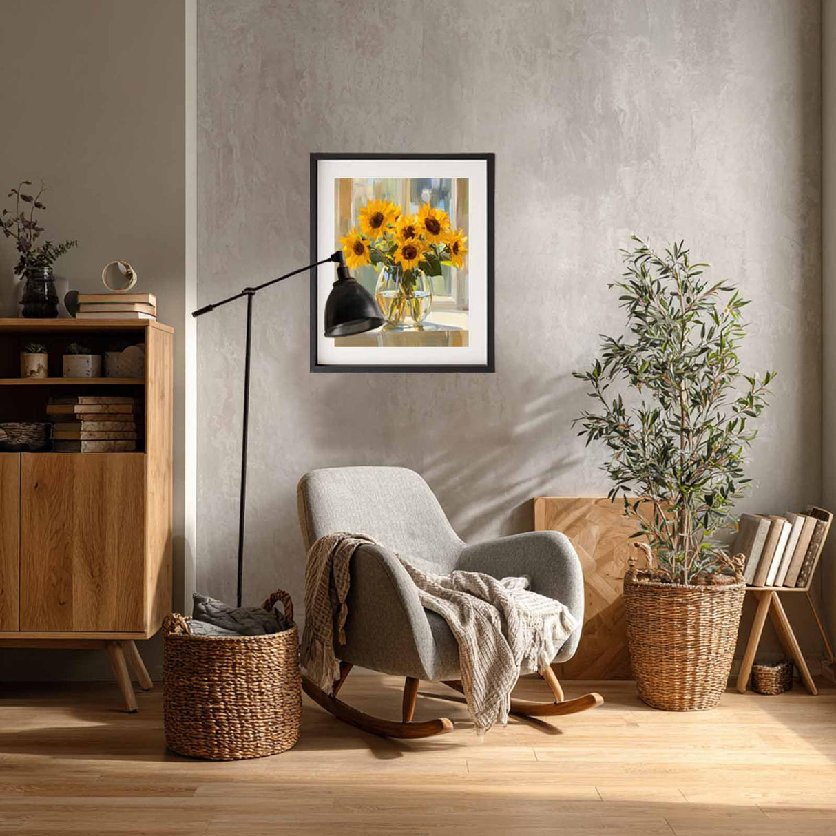 Sunflower Paint by Number, Sunflowers Paint by Numbers Kit for Adults, Flowers Canvas Wall Art, Floral Acrylic Painting, Home Wall Decor - Sunflower Flower(16x20inch, No Frame) Cawpom