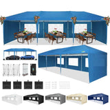 COBIZI 10x30 Canopy Party Tent with 5 Walls 10x30 Pop Up Tent for Parties Waterproof UPF 50+ Outdoor Commercial Event Tent for Party Backyard Gazebo Canopy with Sidewalls & Sandbags(10x30ft) COBIZI