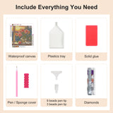 SJUTOUCI Diamond Painting Kits for Adults, Rose Flower Diamond Art Kits for Beginners, 5D DIY Full Drill Gem Craft Art for Home Decor Gift 11.8x11.8 inch SJUTOUCI