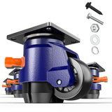 KOSTANZO Leveling Casters with Ratchet Handle Design Total Capacity 2200Lbs Heavy Duty Casters Set of 4 Workbench Casters with Adjustable Leveling Pads KOSTANZO