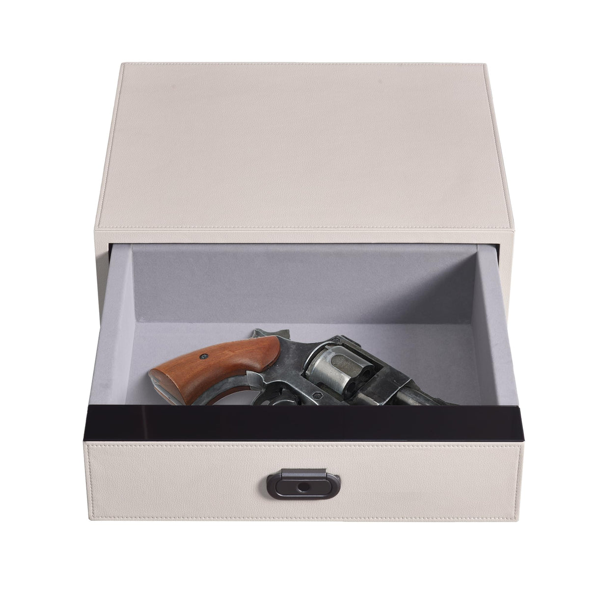 Leather-Wrapped Biometric Jewelry & Gun Vault – Quick-Access Fingerprint Lock XPEDITION