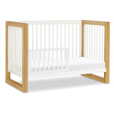 NAMESAKE Nantucket 3-in-1 Convertible Crib with Toddler Bed Conversion Kit in Warm White and Honey, Greenguard Gold Certified (M23301RWHY) NAMESAKE