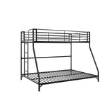 DHP Daven Quick-Assembly Twin-Over-Full Metal Bunk Bed with Ladder and Guardrails, Black DHP