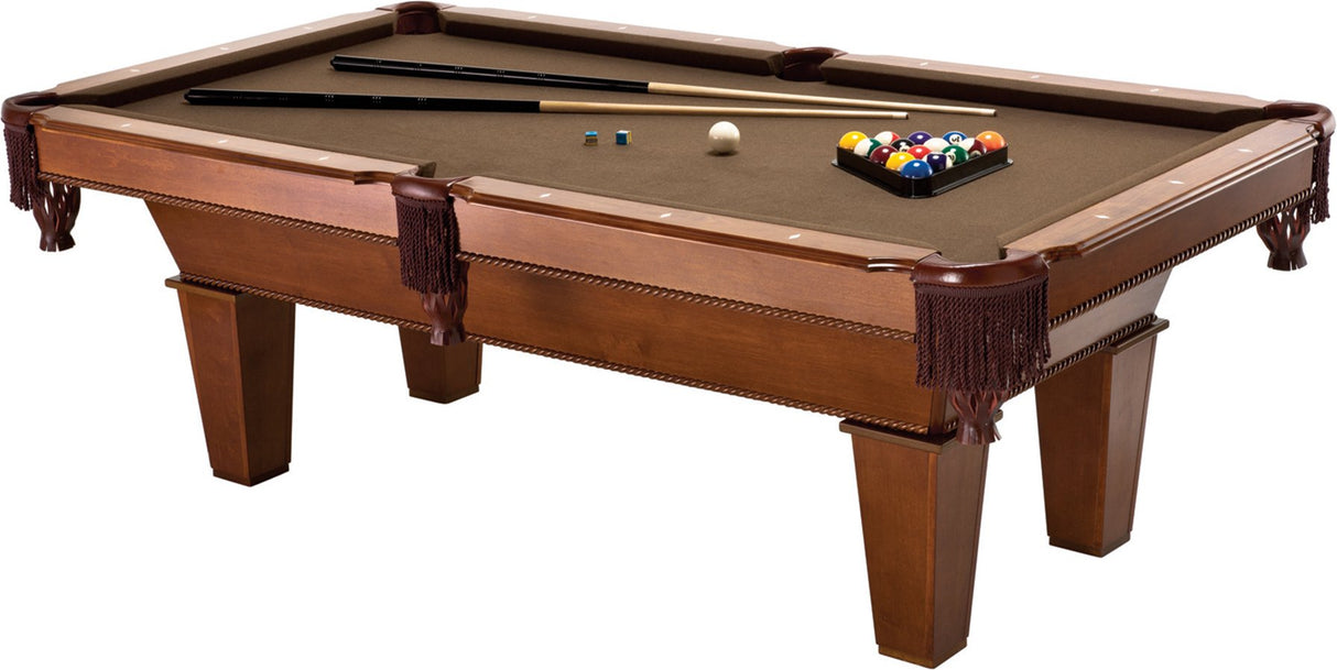 Fat Cat Frisco 7.5' Pool Table with Classic Style Billiard Pockets and Contemporary Straight Legs, Oak Finish with Bronze Colored Cloth Playing Surface Fat Cat by GLD PRODUCTS
