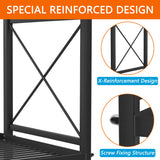 YOHKOH 6 Tier Metal Storage Rack Shelves, Standing Storage Shelf Units for Laundry Bathroom Kitchen Pantry (Black,17.0L x 12.9W x 64.9H) YOHKOH