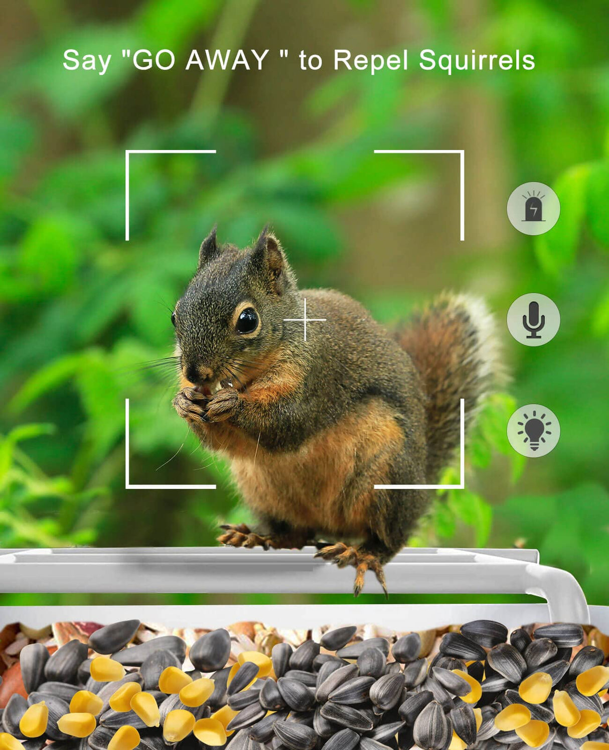 Smart Bird Feeder with Camera Wireless Outdoor, Feeders for Outside, Solar Energy Generation, 1080P HD, APP Connection, IP65 Waterproof, AI Identify GOUHOME
