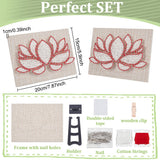 INFUNLY DIY Lotus Flowers String Art Kit for Adults, 9x6.2 inches, Modern Floral Wall Art, Easy to Make DIY Nail String Art Kit with Instruction, Multicolor, Unisex, Non-Foldable INFUNLY