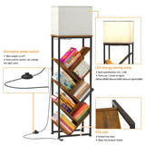Cutogxon Tree Bookshelf with Light - 8 Tier Floor Standing Tree Bookshelf for Hardcover Books Three Types of Light Cutogxon