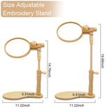 Adjustable Embroidery Hoop Stand, Beech Wooden Cross Stitch Holder, Embroidery Lap Stand for Needlework, Tabletop Seat Frame Stand for Embroidery and Cross Stitch guofa