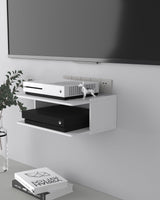 AREAJD Floating Under TV Game Shelf Stand for Xbox Series S/X, Projector/Router/Entertainment Center, Projector Holder Accessories AREAJD