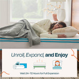 Linenspa 8 Inch Memory Foam and Spring Hybrid Mattress - Medium Firm Feel - Bed in a Box - Quality Comfort and Adaptive Support - Breathable - Cooling - Guest and Kids Bedroom - Full Size Linenspa