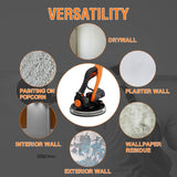 MAXXT Drywall Sander with Vacuum Dust Collection, Popcorn Ceiling Removal Tool, 6 Variable Speed Foldable Telescopic Electric Wall Sander, 600-1900RPM Power Sander Tool, LED Light, 18Pcs Sanding Discs MAXXT