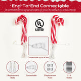 Christmas Candy Cane Lights 12Pcs Christmas Pathway Lights with 72 Count Incandescent Clear Lights, Connectable 12 Inch Pathway Makers Lights for Indoor Outdoor Walkway Patio Yard Lawn Decorations KiflyTooin