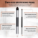 Kosiz Blending Sponge Pen Double Headed Washable Rubbing Sponge Brush Sketch Wipe Reusable Blending Stump Drawing Art Blenders for Artist Highlight Shadow Detail Correcting Tool(2 Pcs) Kosiz
