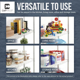 CAPHAUS Heavy Duty NSF Commercial Adjustable Shelves Wire Shelving with Wheels & Feet, Kitchen & Garage Storage, 4-Tier Silver Grey 60 x 24 CAPHAUS