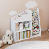 HedoAjim 2-Tier Sling Bookshelf with Blackboard & Storage for Kids HedoAjim