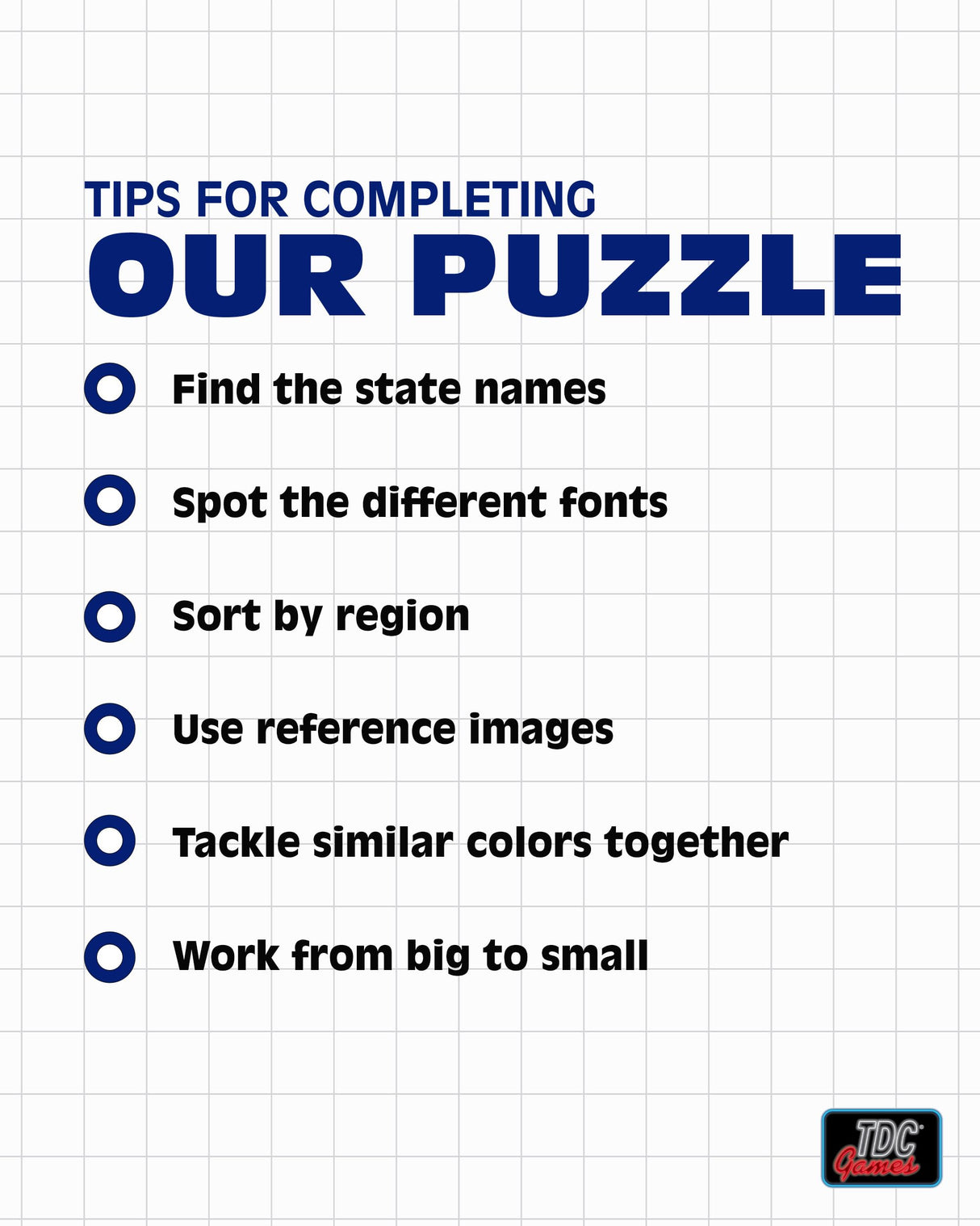 USA License Plate Map 1000 Piece Jigsaw Puzzle in the Shape of the US - 31 inches long - Cool Wall Art TDC Games