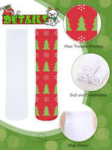 6 Pairs Blank White Sublimation Socks Printable Athletic Socks Patriotic Socks 4th of July Full Sublimation Socks Unisex Sports Crew Socks for Present DIY Personalized Socks Women Men Teens, Size 9-12 Giugu