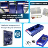 LGXEnzhuo Parts Cabinet with 75 Drawers Nut and Bolt Organizer Bolt Bin Cabinet Small Parts Storage Organizer with Partitions and Labels LGXEnzhuo