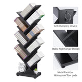 ruboka 8 Tier Tree Bookshelf,8 Shelf Floor Standing Bookcase Display for CDs/Magazine/Books, Retro Bookshelf for Bedroom, Living Room, Office,Balcony,Book Organizer Storage Shelves ruboka