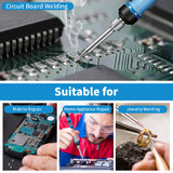 Electronics Soldering Iron Kit - 80W Digital LCD Solder Gun with ON/OFF Switch Adjustable Temperature Controlled and Fast Heating Thermostatic Design Welding Tools for DIY Welding Circuit Board… SREMTCH