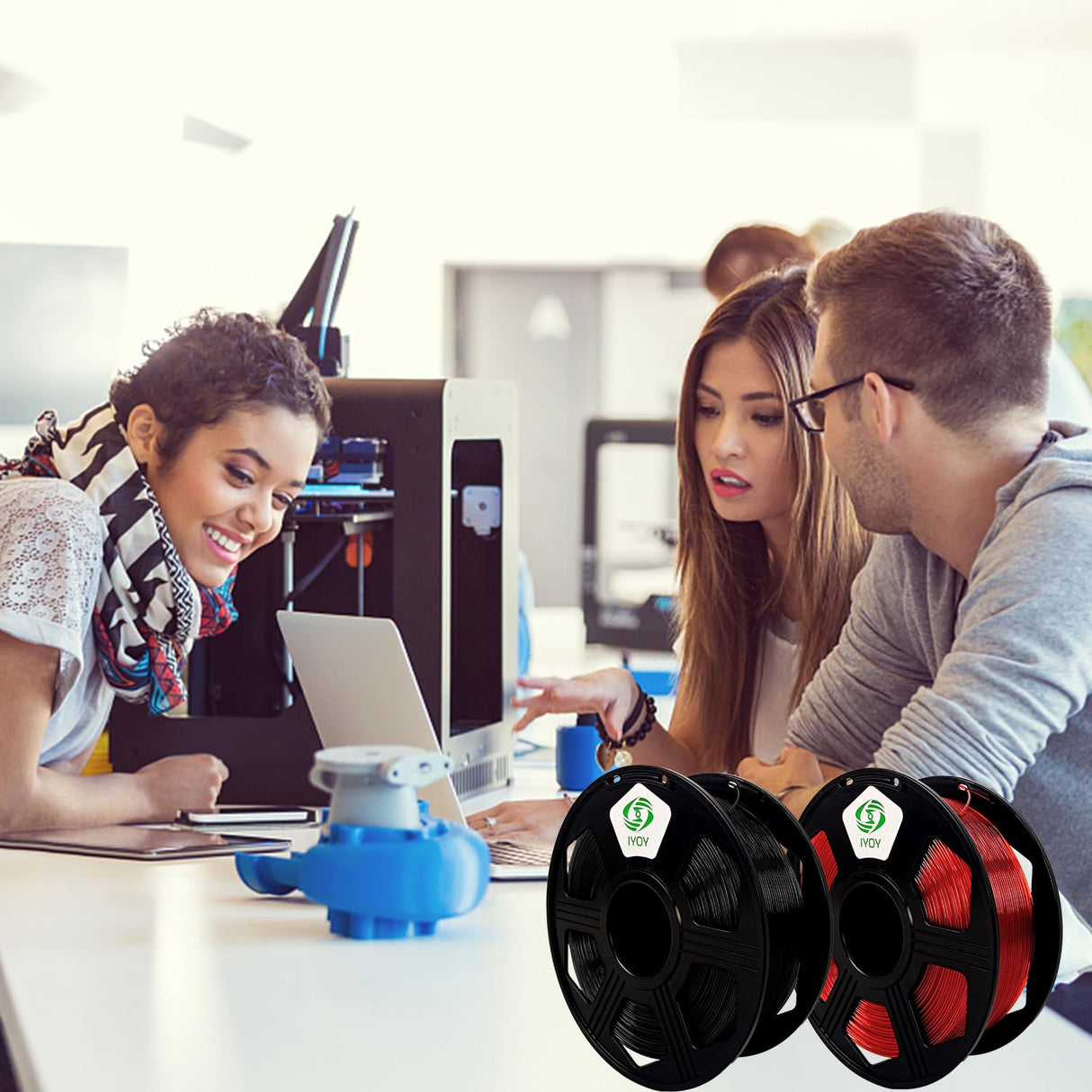 YOYI YOYI 3D Printer Filament, 95A TPU Filament 1.75mm, Flexible Filament, 0.8KG Spool,Dimensional Accuracy +/- 0.03 mm, Soft TPU Filaments of High Elasticity (Black) YOYI YOYI