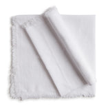 ACCENTHOME White Cotton Linen Napkin Set of 12 18x18 inch Dinner Napkins - Washable Soft Premium Hotel Quality Reusable Hemmed Edges Napkins Perfect Table Linens for Family Dinners, Weddings ACCENTHOME