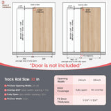 32" Concealed Sliding Barn Door Hardware Kit with Soft Close Mechanism for 24-28in Passage Opening, Hidden Aluminum Track System, Wall Mount for Interior Wooden Door (NO Door) CEAKIAN