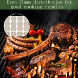 Leship Ceramic Briquettes Replacement for Turbo, Nexgrill Gas Grills, Gas Grill Briquettes Replacement for Lava Rocks, 50-Piece, 2 x 2 inches Leship