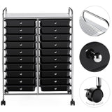 Yaheetech 20 Drawers Rolling Storage Cart Multipurpose Movable Organizer Cart Tools Scrapbook Paper Organizer on Wheels, Black Yaheetech