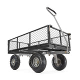 Gorilla Carts Steel Utility Cart, Garden Wagon w/Handle & Removable Sides, Up to 800lb Gorilla Carts
