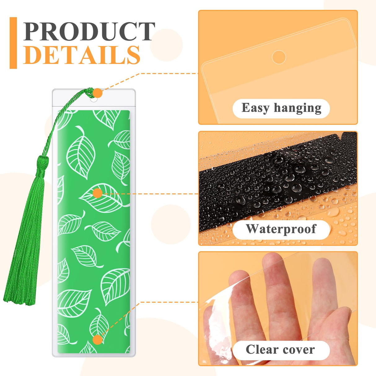 Ira Pollitt 70 Pieces Photo Booth Bookmark Sleeves Blank Photobooth Frames Clear Blank Bookmark Holder Sleeves with Hole for Students Reading Party Favors Supplies Ira Pollitt