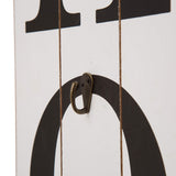 Glitzhome Wooden Welcome Home Porch Sign with Interchangeable Wreaths for Front Door, Vertical Farmhouse Standing Home Sign, Hanging Sign for Year Spring Fall Thanksgiving Christmas, 42”H, White glitzhome