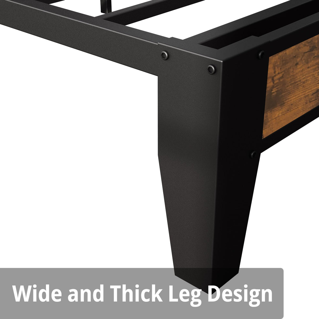 ANCTOR Twin Bed Frames, Storage Headboard with Outlets, Easy to Install, Sturdy and Stable, No Noise, No Box Springs Needed - Perfect for a Good Night's Sleep ANCTOR