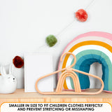 3Pcs Rattan Closet Hanger for Kids Clothes - Baby Clothes Organizer for Kids Hangers Bamboo Room Accessories for Kids Closet Hangers - Childrens Wood Hangers Small Closet Organizer Kids Garment Rack LEGLO